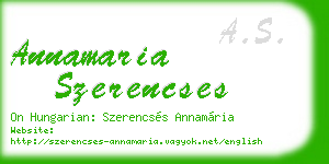 annamaria szerencses business card