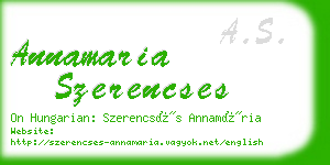 annamaria szerencses business card